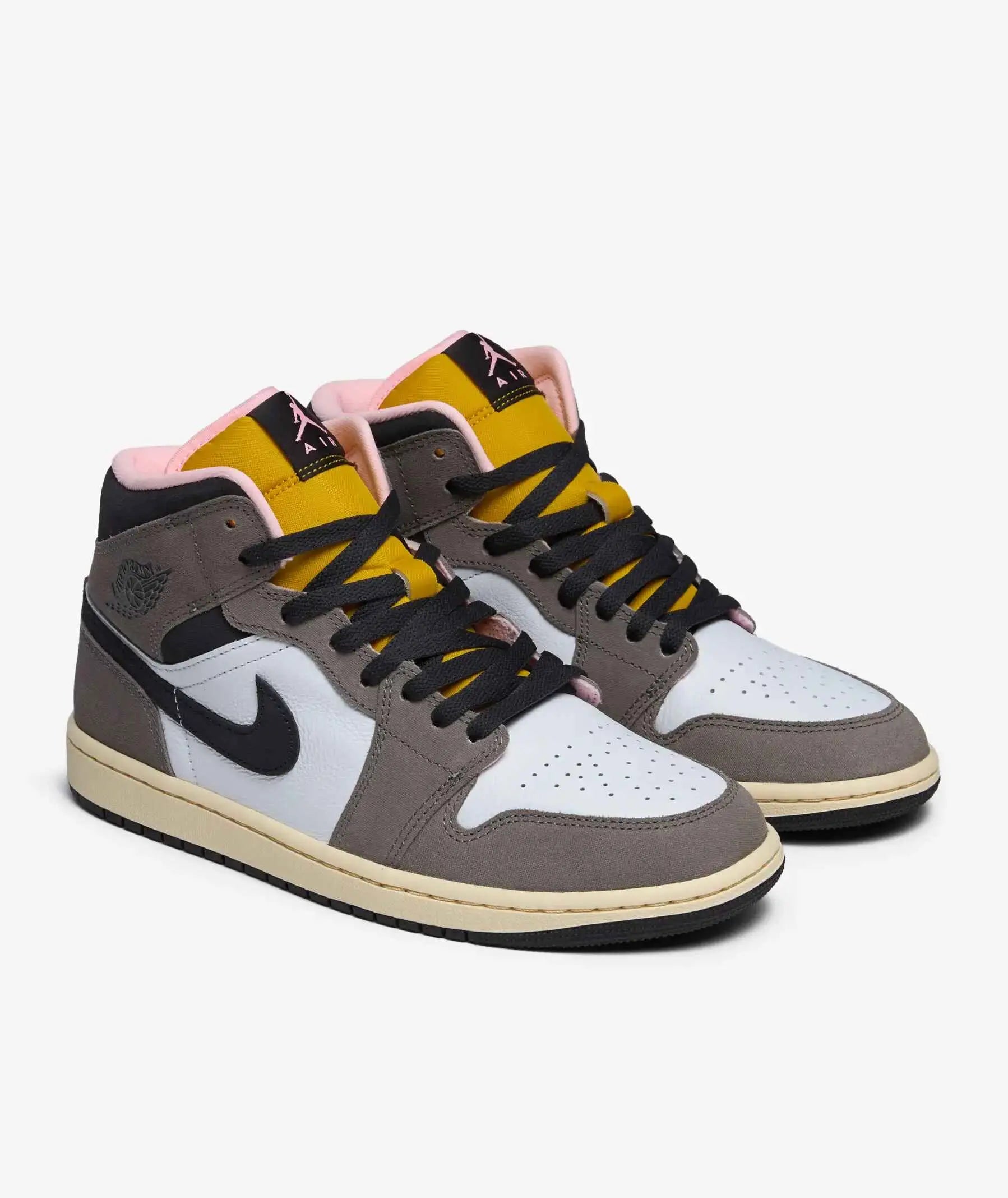 Jordan 1 Mid SE White Cave Stone Oil Gray - Sneakers