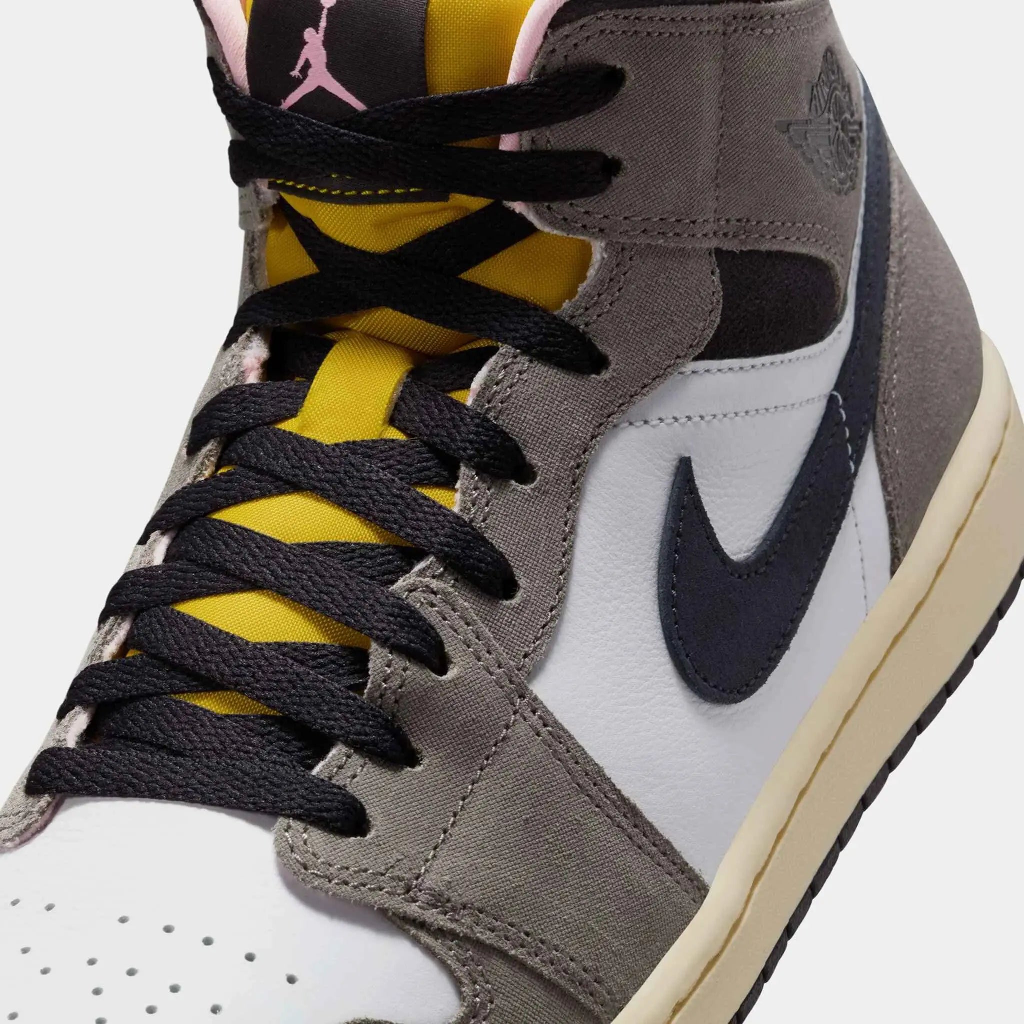 Jordan 1 Mid SE White Cave Stone Oil Gray - Sneakers