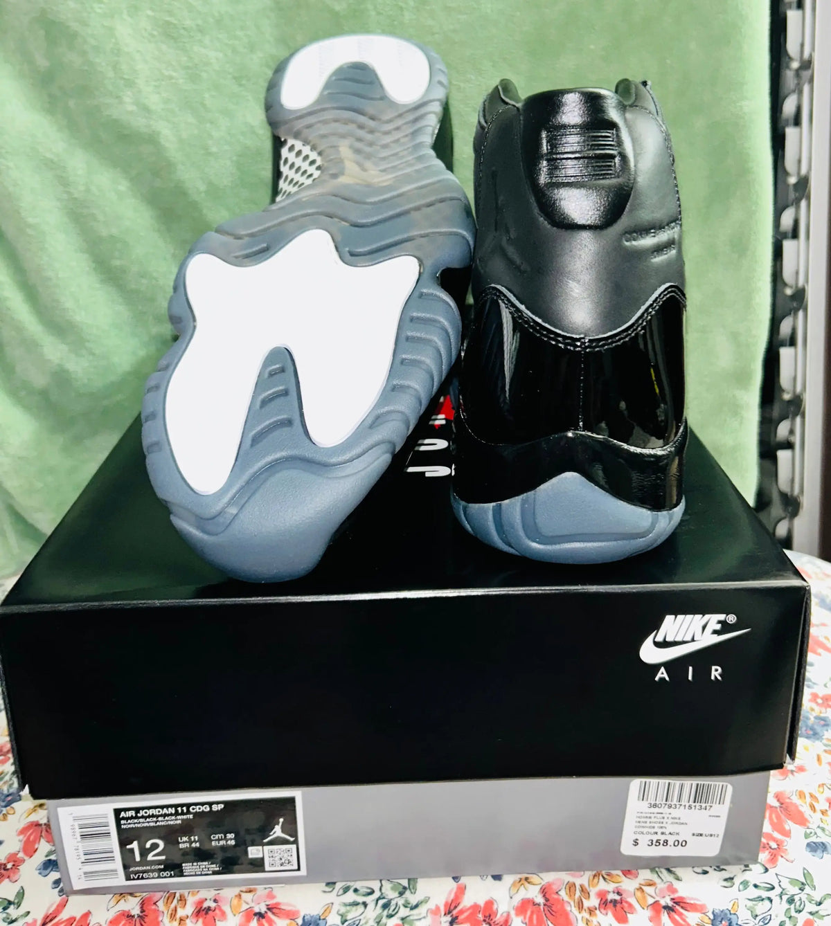 Jordan 11 Retro Comme des Garçons Homme Plus Black Size 12