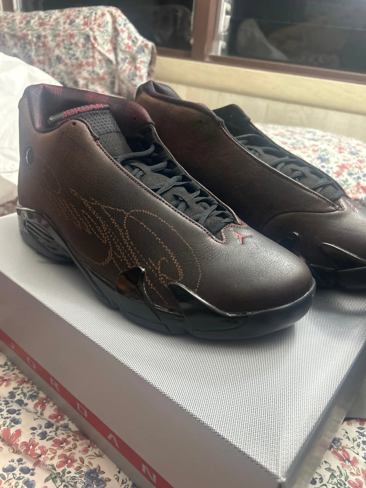 Jordan 14 Mowalola Burnt Red Size 12.5