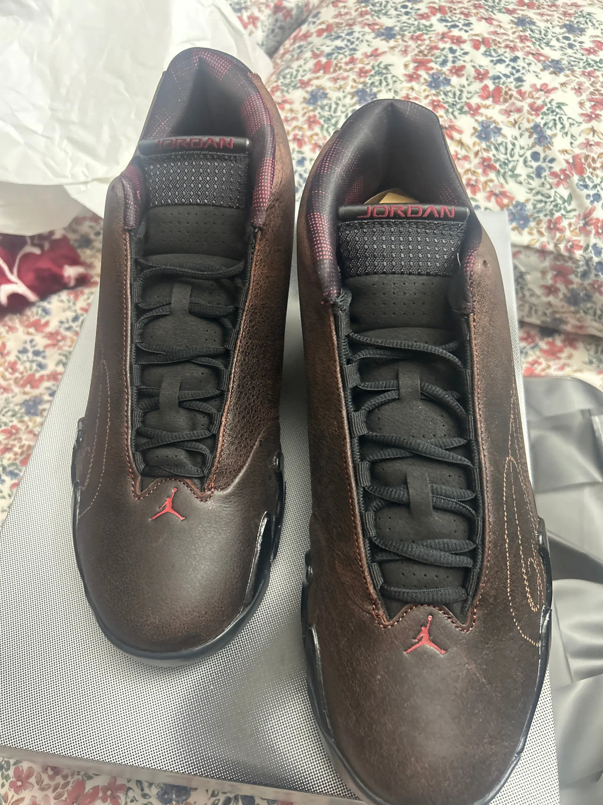 Jordan 14 Mowalola Burnt Red Size 12.5
