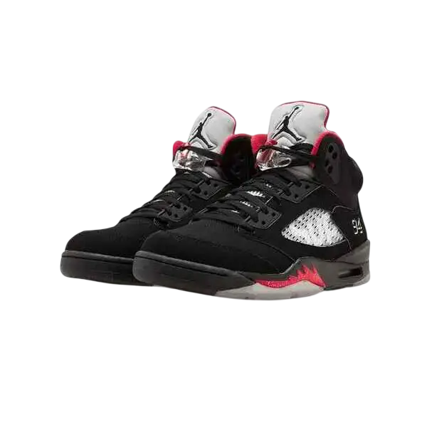 Jordan 5 Retro Supreme Black - 10 - Footwear
