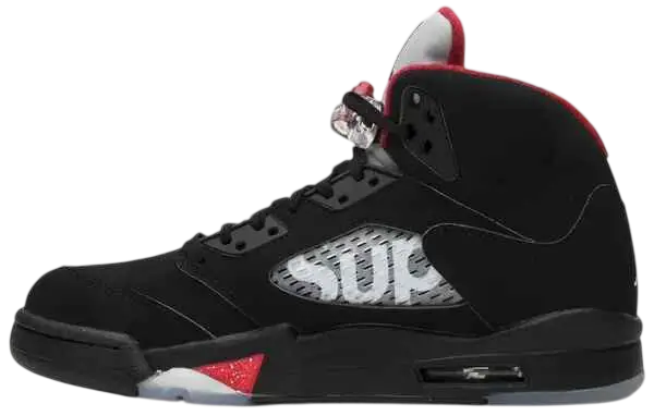 Jordan 5 Retro Supreme Black - 10 - Footwear