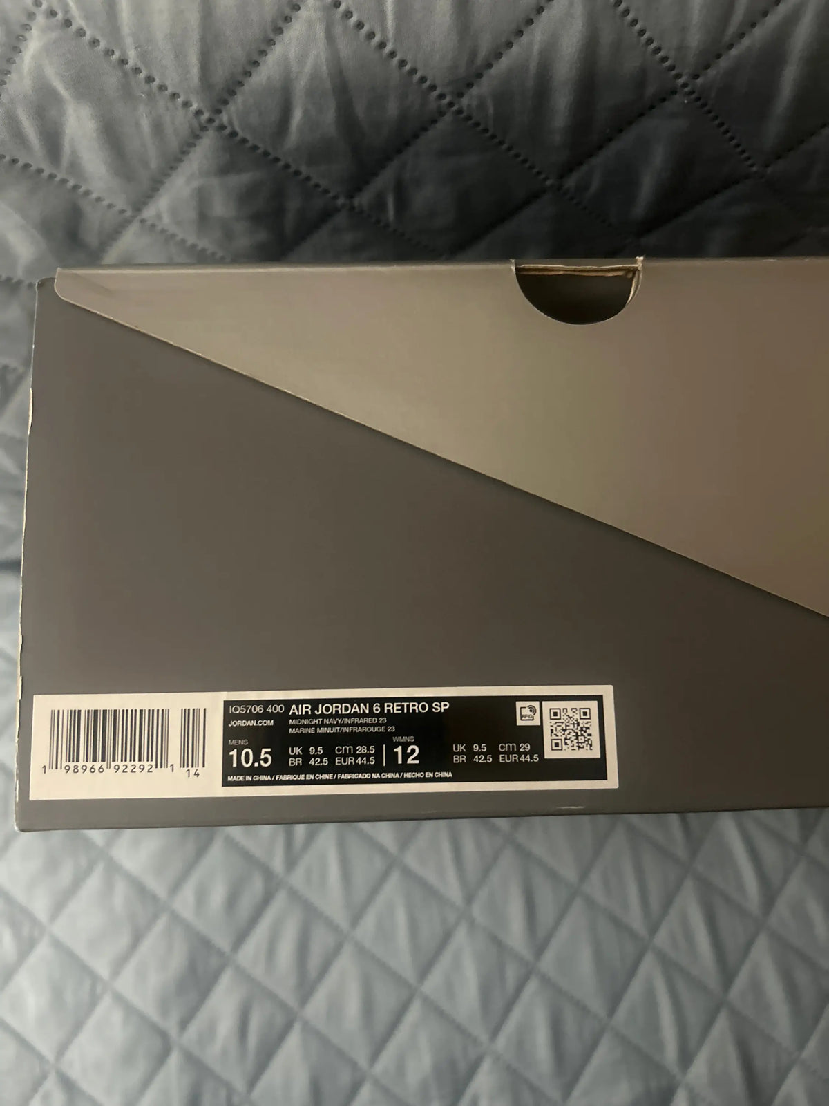 Jordan 6 Retro Awake NY Midnight Navy Size 10.5