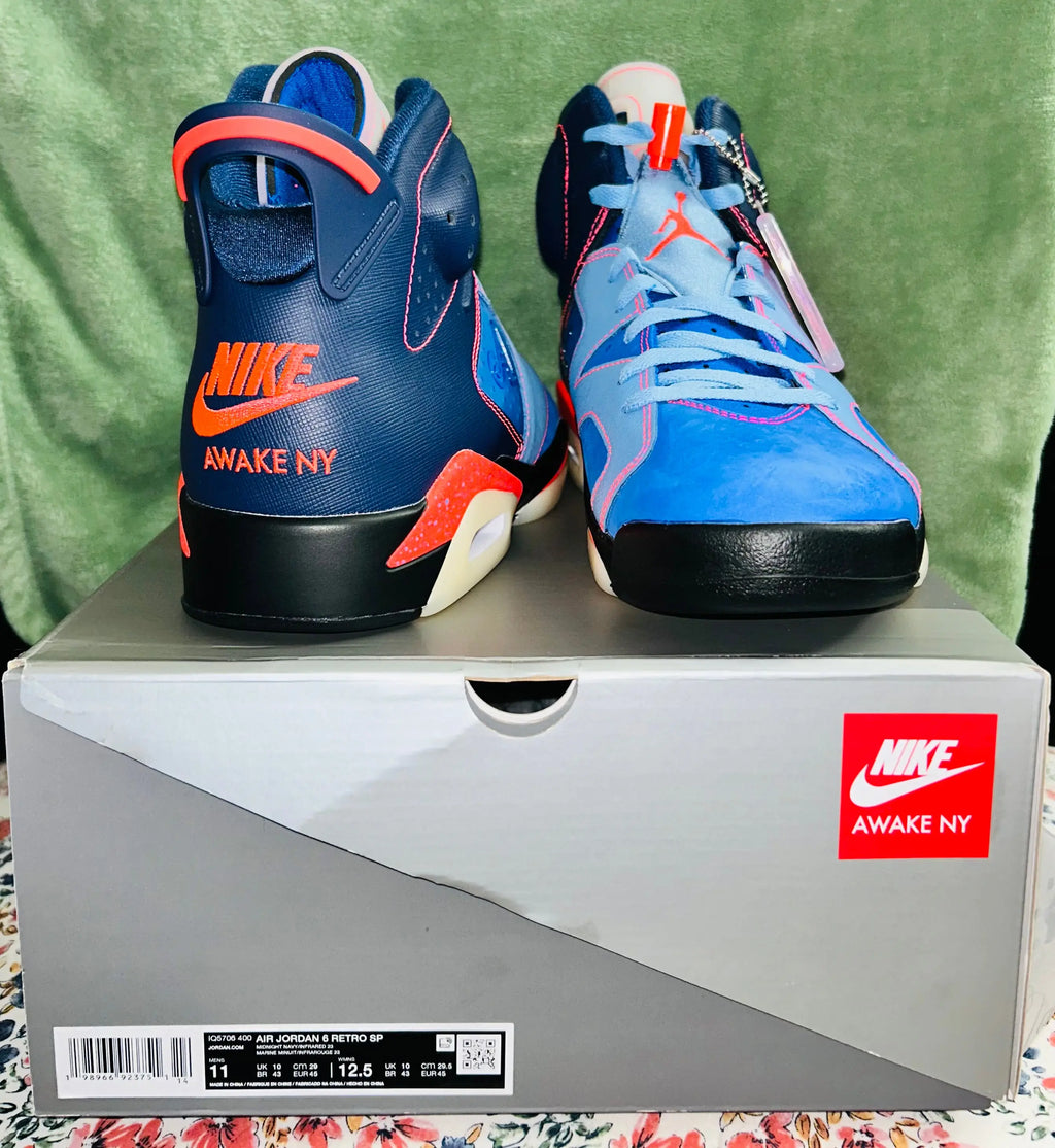 Jordan 6 Retro Awake NY Midnight Navy Size 11