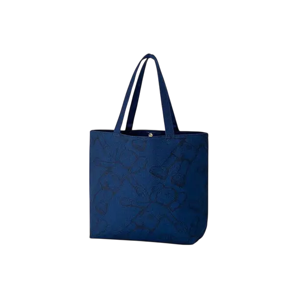 Kaws x Uniqlo Allover Print Tote Navy