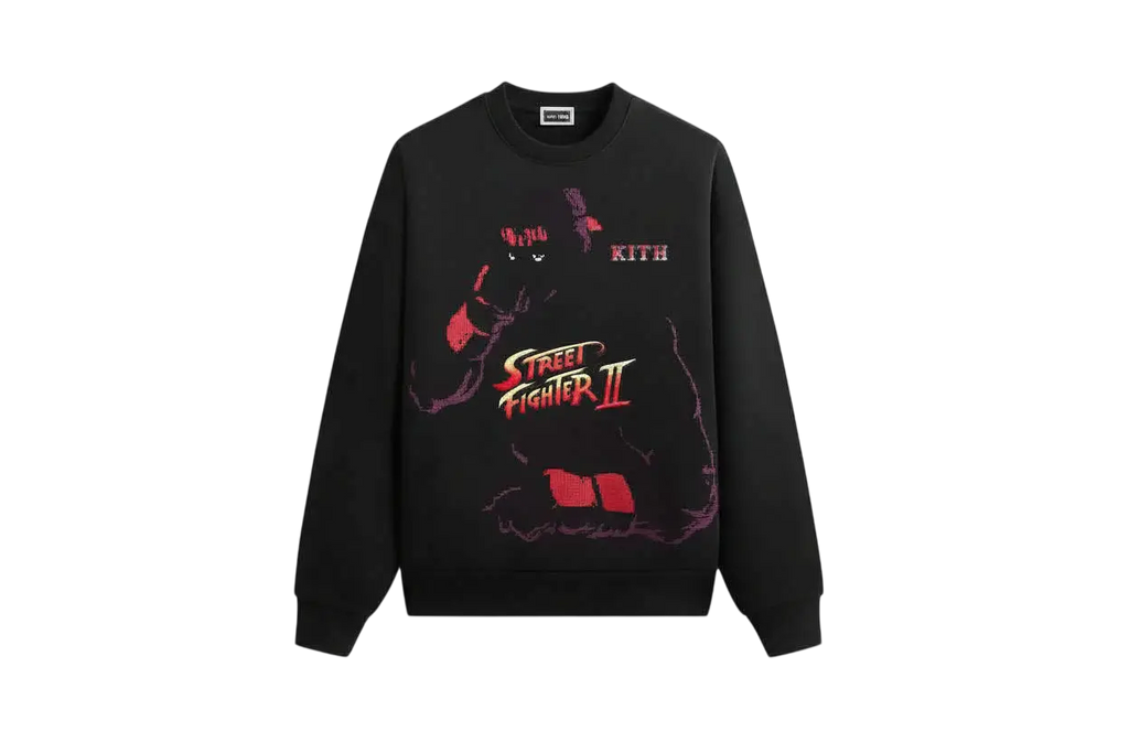Kith Capcom Ryu Vintage Nelson Crewneck Black - M