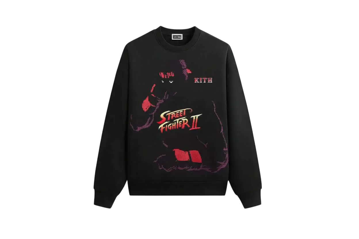 Kith Capcom Ryu Vintage Nelson Crewneck Black - M