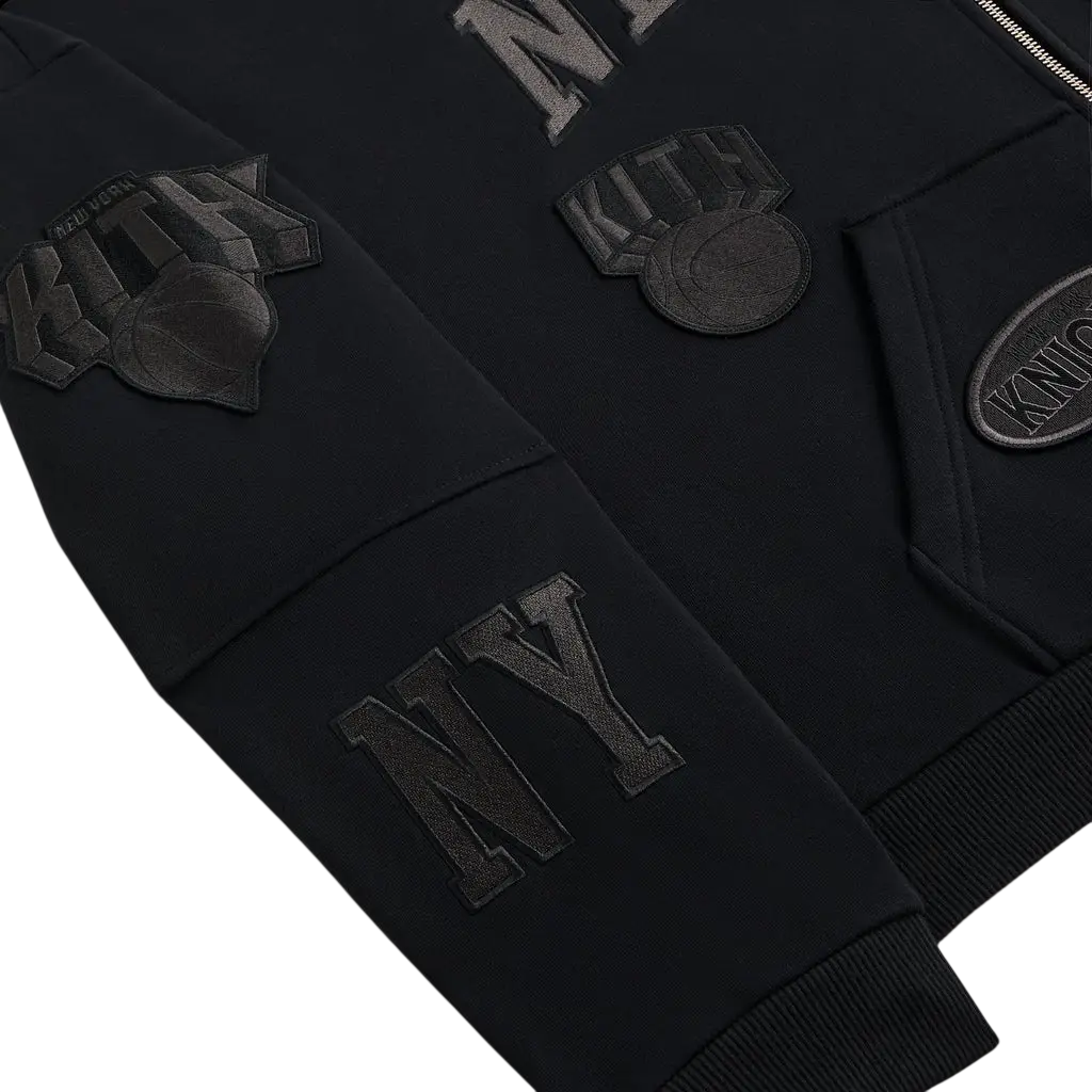 Kith for NY Knicks Mash Up Braxton Vintage Hoodie Black - M