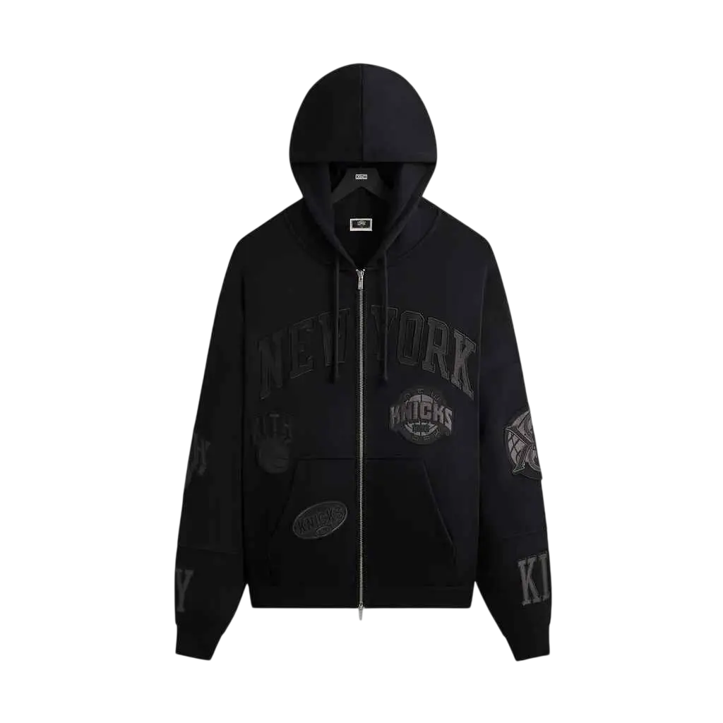 Kith for NY Knicks Mash Up Braxton Vintage Hoodie Black - M
