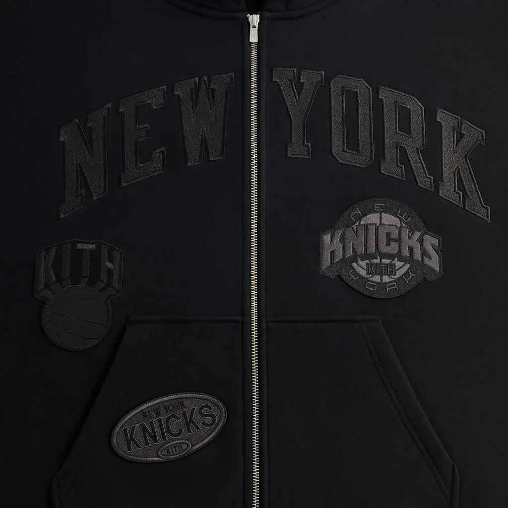 Kith for NY Knicks Mash Up Braxton Vintage Hoodie Black - M