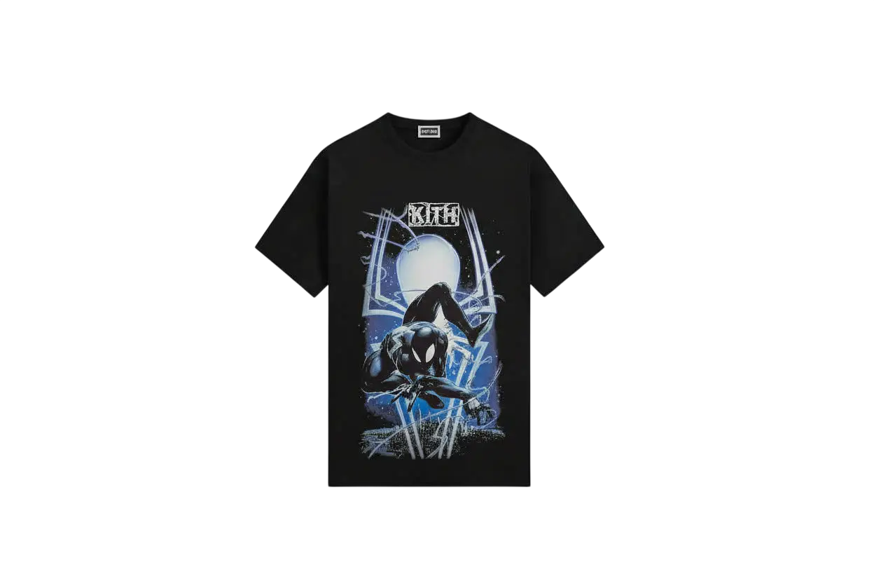 Kith Marvel Symbiote Spiderman Vintage Tee Black - M