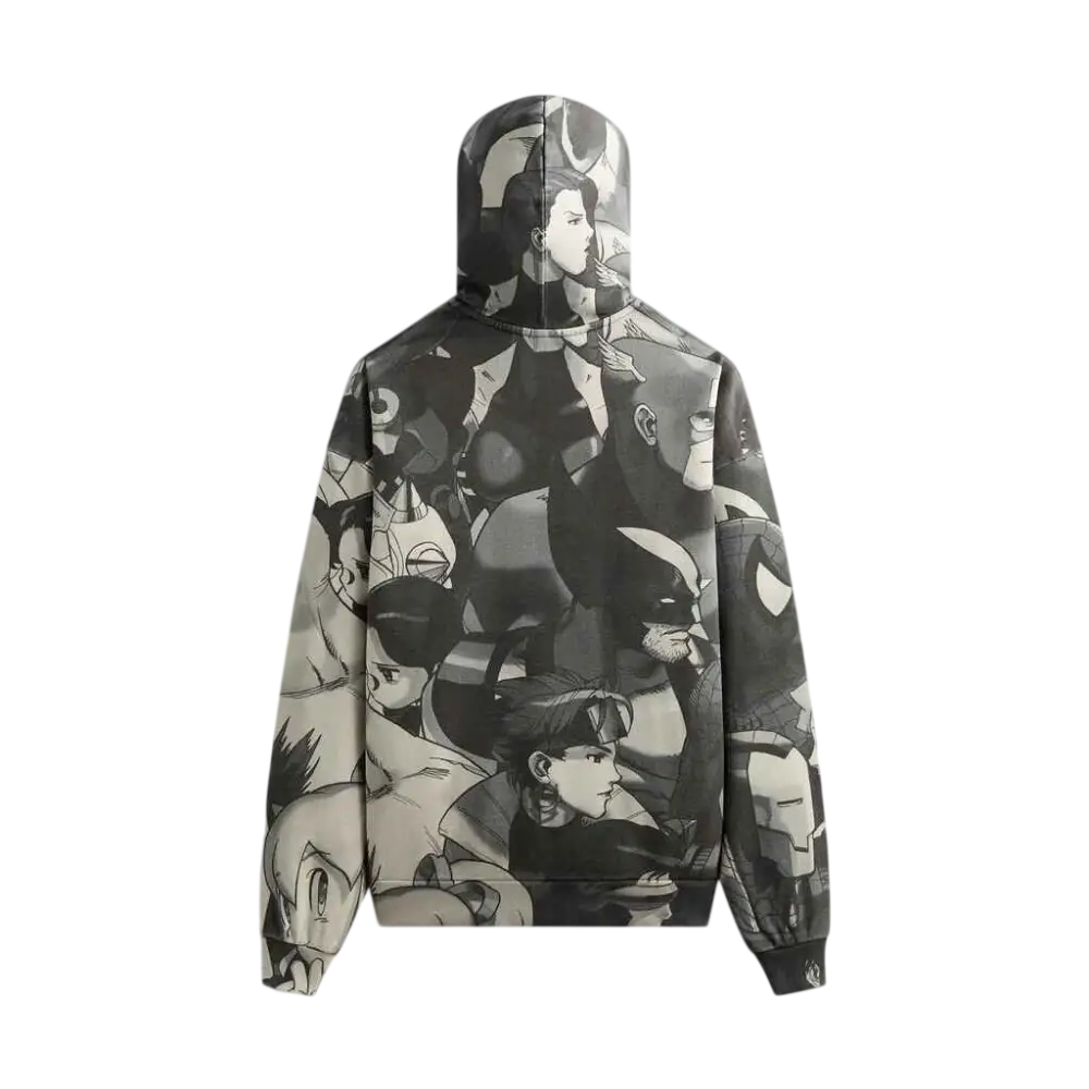 Kith Marvel vs Capcom Fighter All-over Printed Vintage Nelson Hoodie Black - M