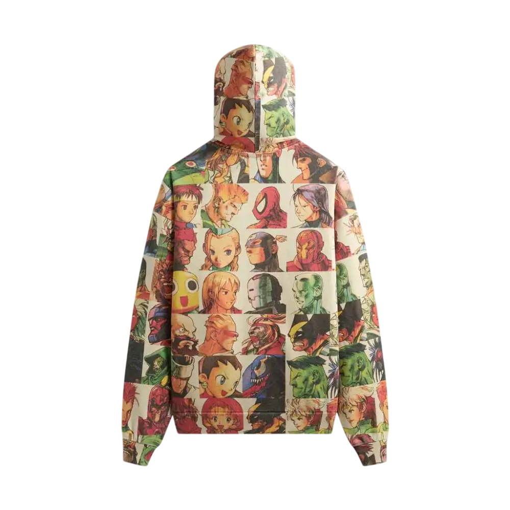 Kith Marvel vs Capcom Fighter All-over Printed Vintage Nelson Hoodie Sandrift - M