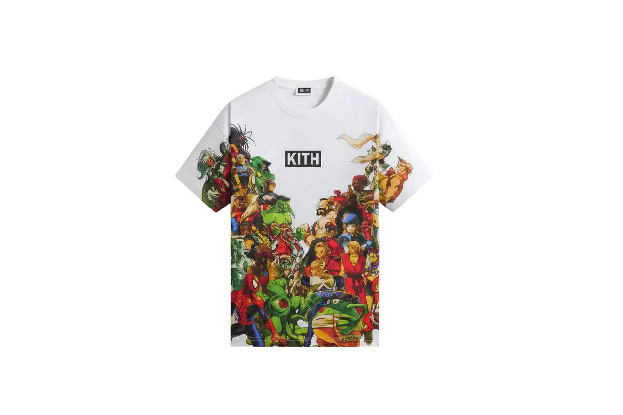 Kith Marvel vs Capcom New Age of Heroes All-Over Print Tee White - M