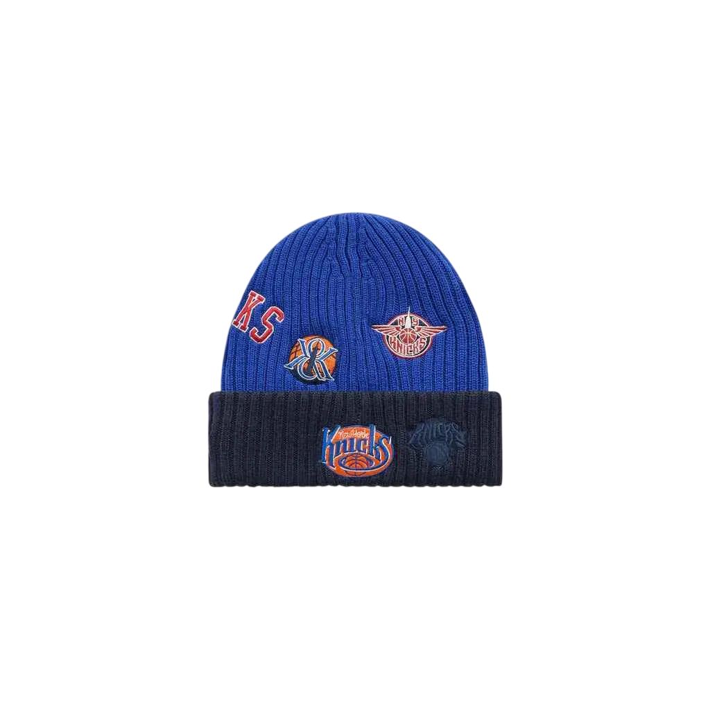Kith & New Era for the NY Knicks All Over Patches Royal Beanie
