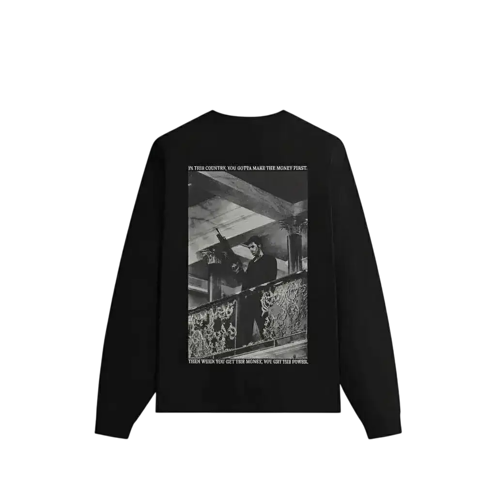 Kith x Scarface Tony Vintage Black Long Sleeve Tee - L