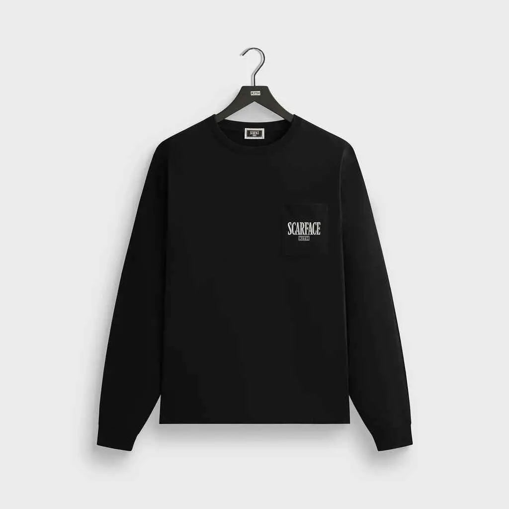 Kith x Scarface Tony Vintage Black Long Sleeve Tee Large