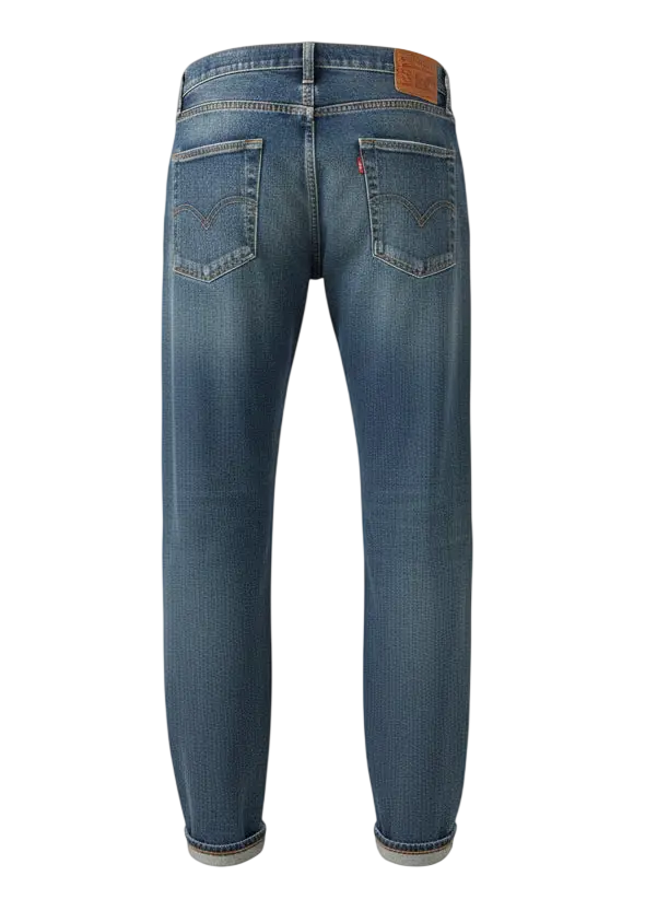 Levis 502 Taper Fit Selvedge Rinse Indigo Been There Dark Wash High Stretch - 31x30