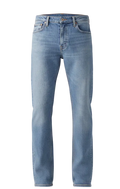 Levi’s 513 slim fit straight fit light-wash denim jeans with subtle fading and high stretch for a worn-in look