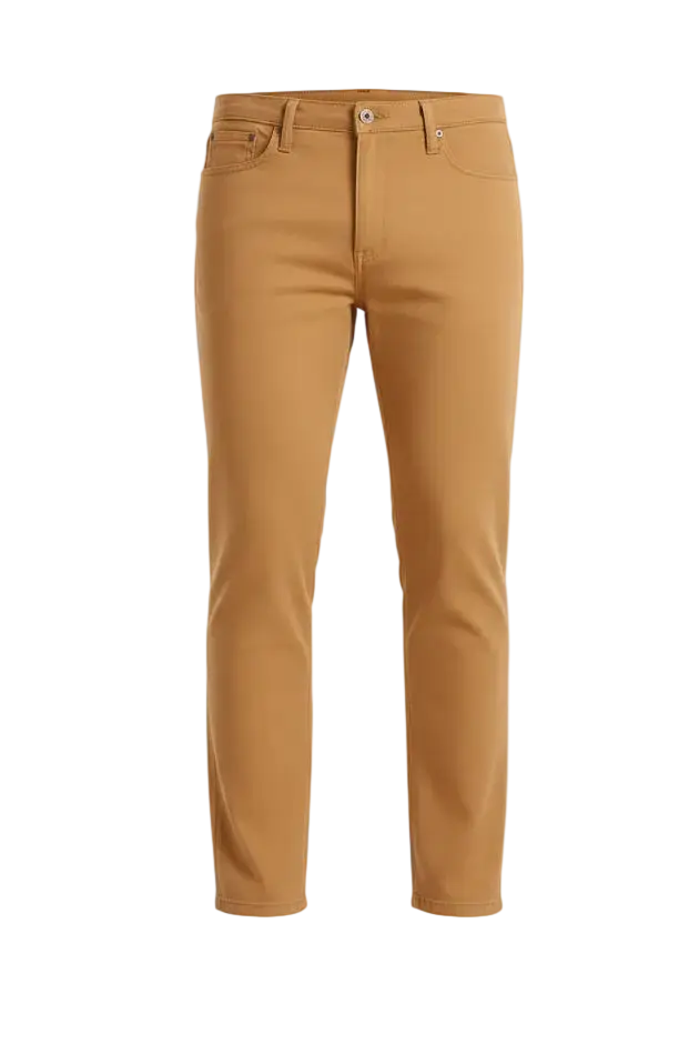Levi’s 513 slim straight tan denim jeans in caraway brown with low stretch and classic five-pocket design