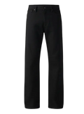 Black moncler men’s trousers with sleek straight-leg cut and subtle waistband branding in jet black low stretch fabric