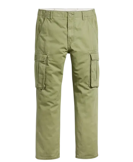 Levi’s ace cargo pants in loden green twill with multiple pockets and a classic durable design