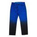 Levi’s x AMFM black and blue 501 jeans blue denim with gradient fade and all-over cotton text print