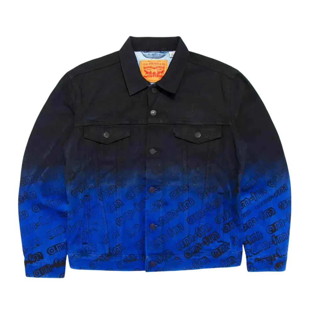 Levi’s x AMFM Black and Blue Denim Trucker Jacket - M