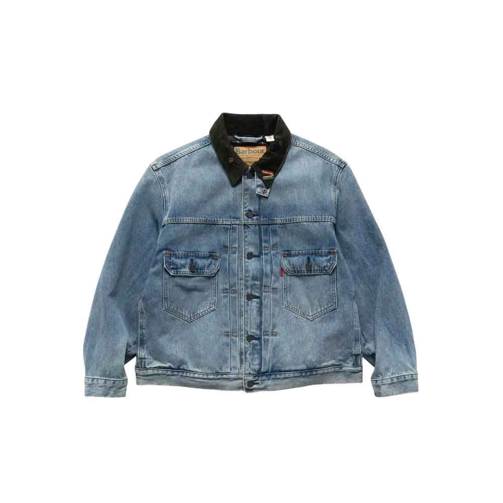 Levi’s x Barbour Type II Denim Trucker Jacket Vintage Wash - M