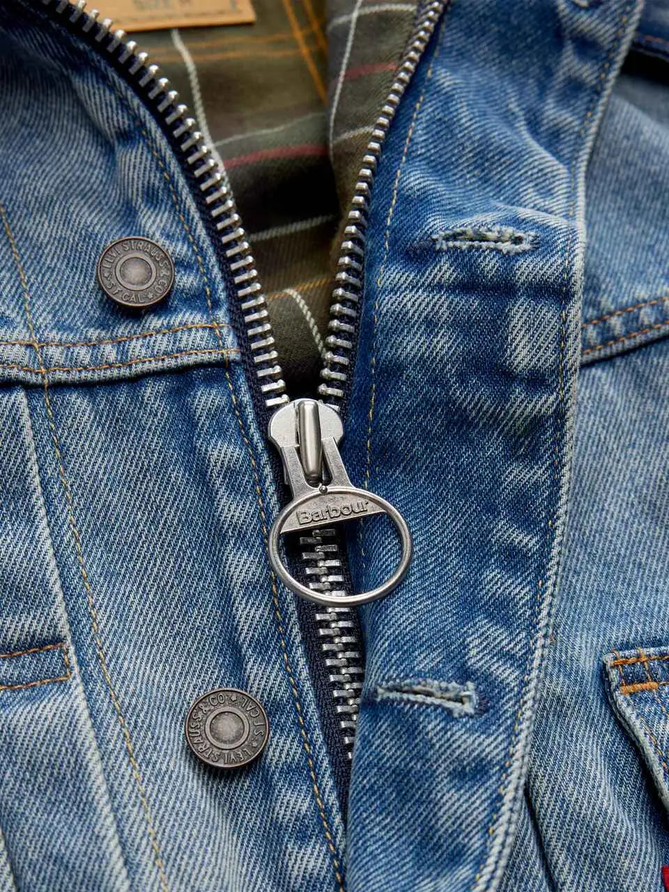 Levi’s x Barbour Type II Denim Trucker Jacket Vintage Wash - M