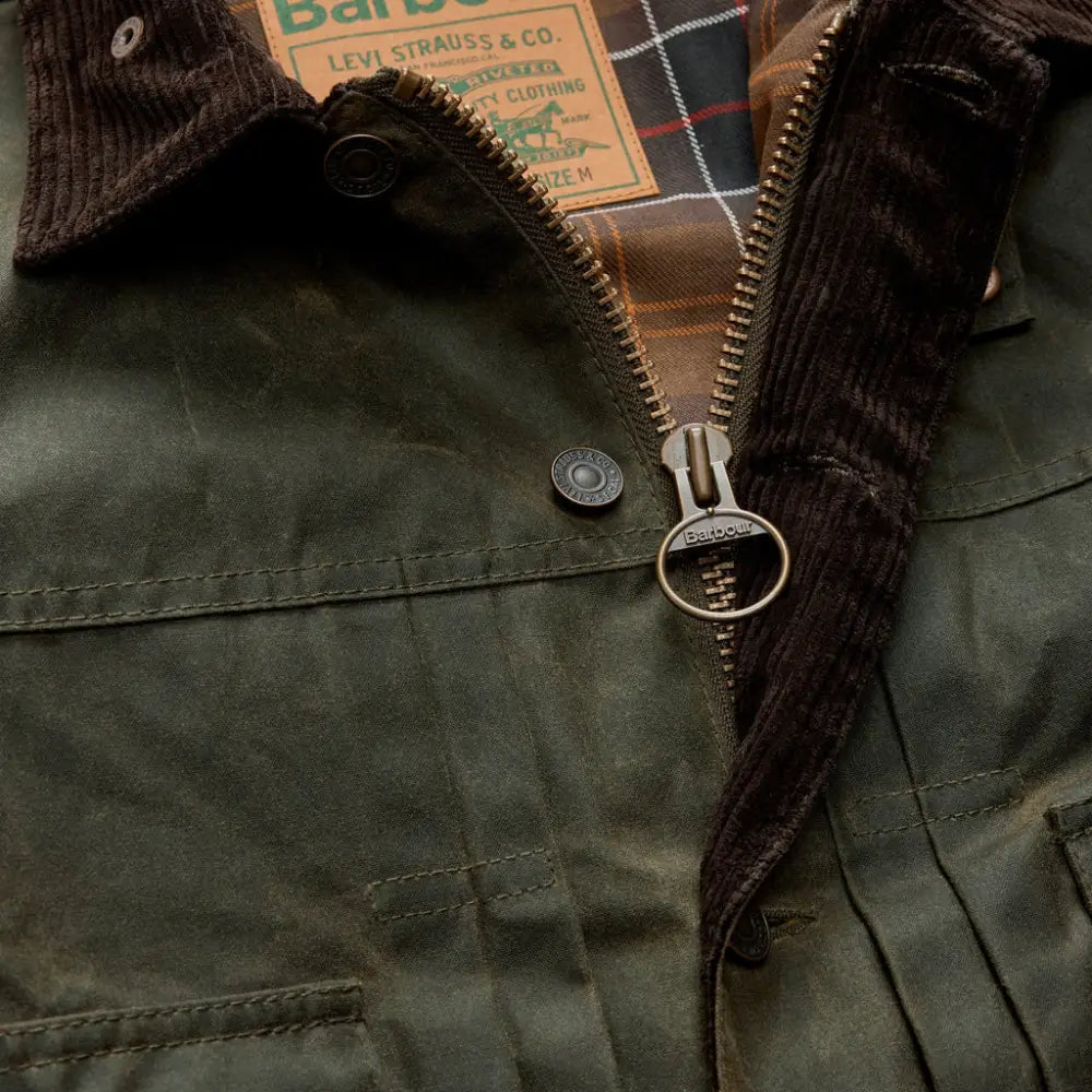 Levi’s x Barbour Type II Waxed Trucker Jacket Olive - M