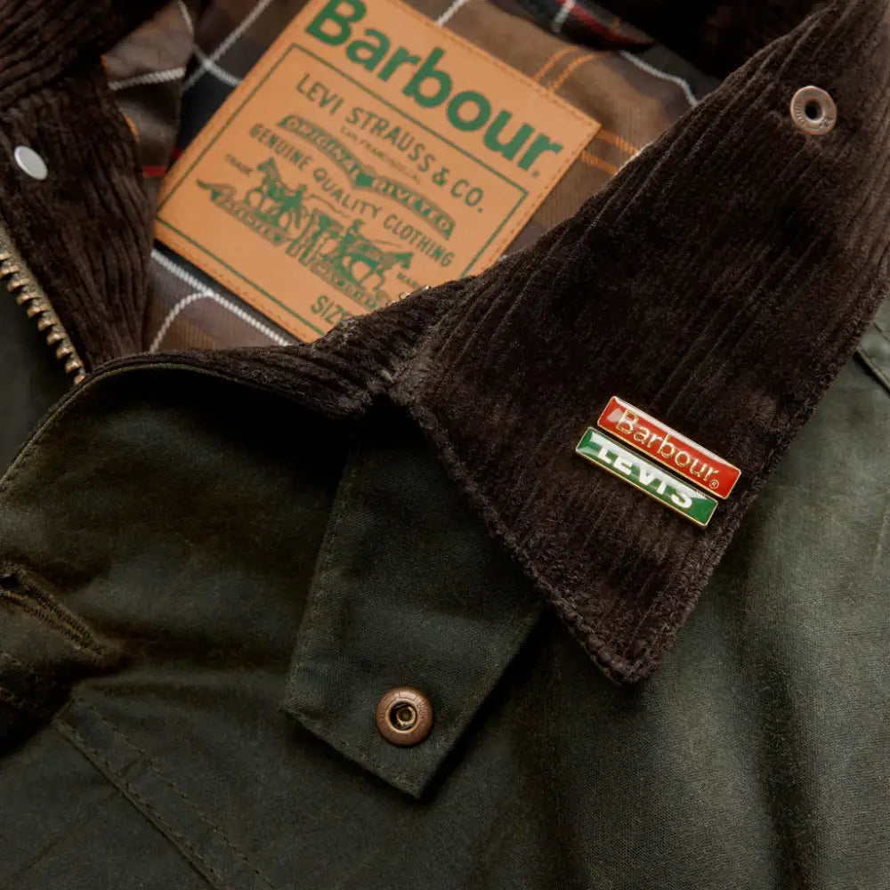 Levi’s x Barbour Type II Waxed Trucker Jacket Olive - M