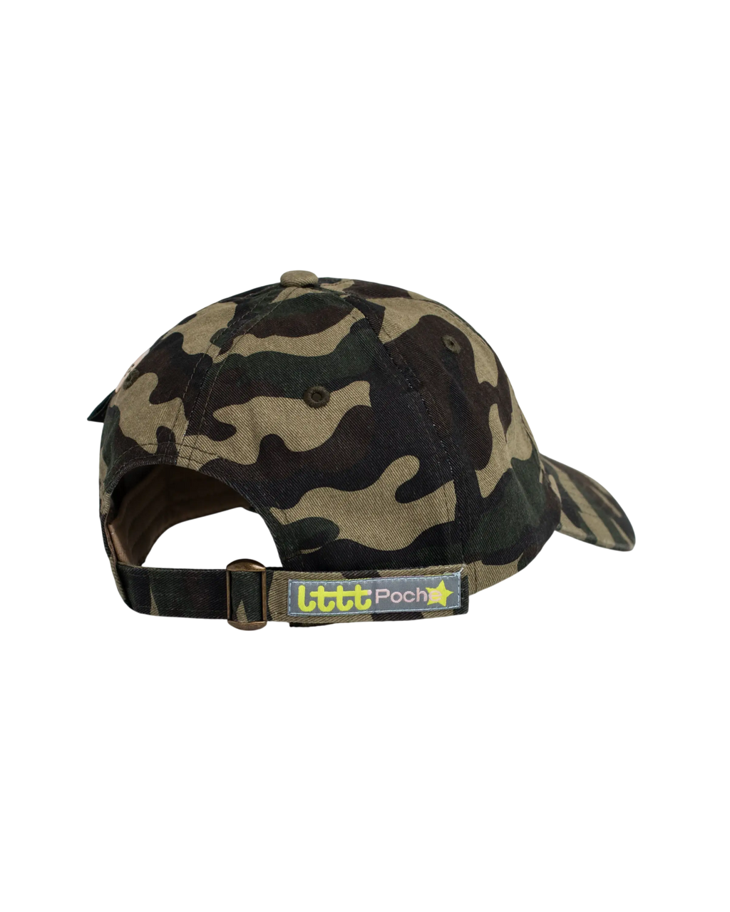 Little Tokyo Table Tennis Broken Logo Strapback Cap Green Camo