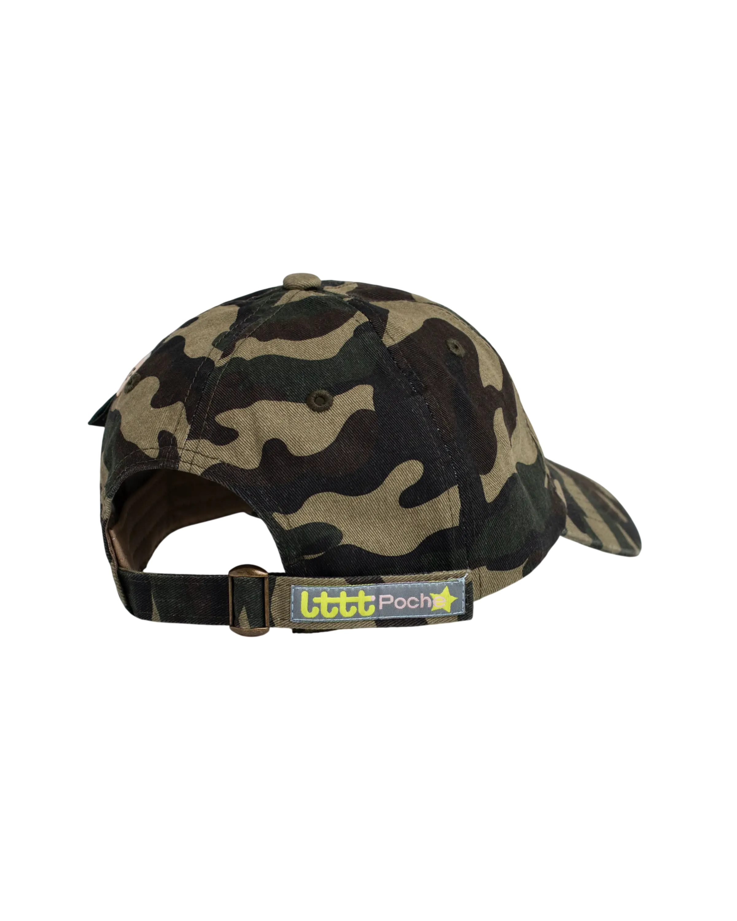 Little Tokyo Table Tennis Broken Logo Strapback Cap Green Camo