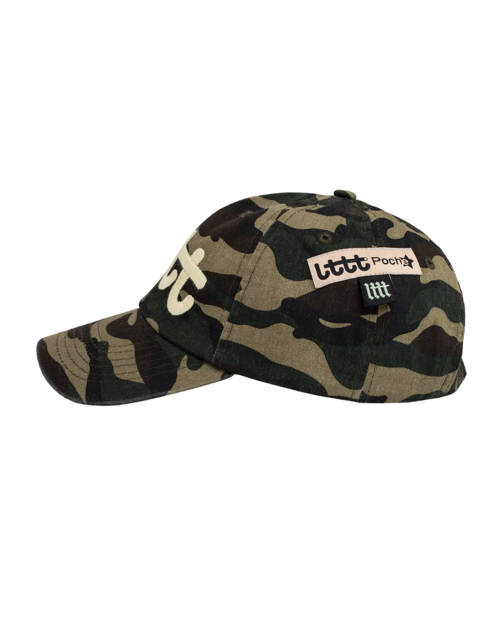 Little Tokyo Table Tennis Broken Logo Strapback Cap Green Camo