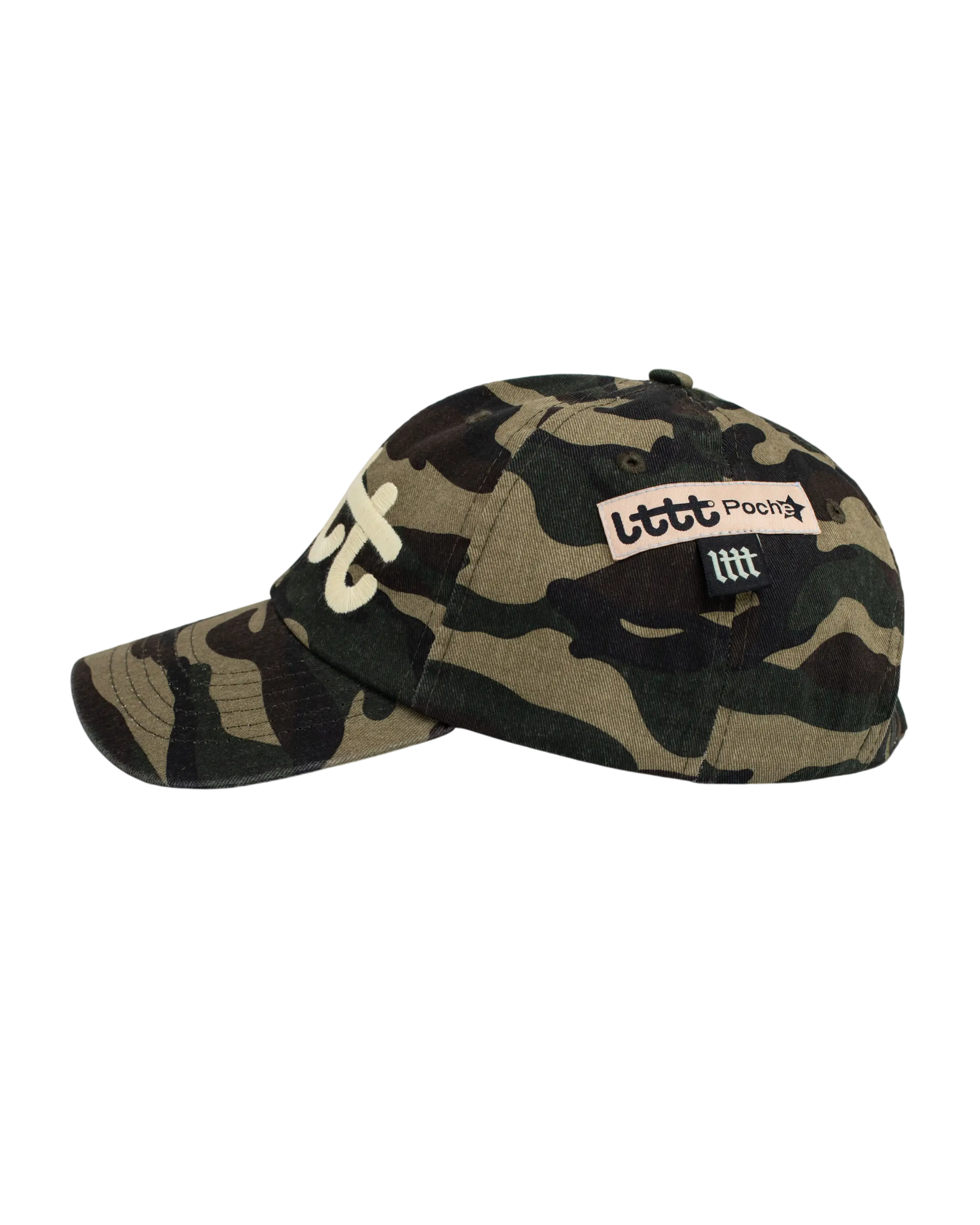 Little Tokyo Table Tennis Broken Logo Strapback Cap Green Camo