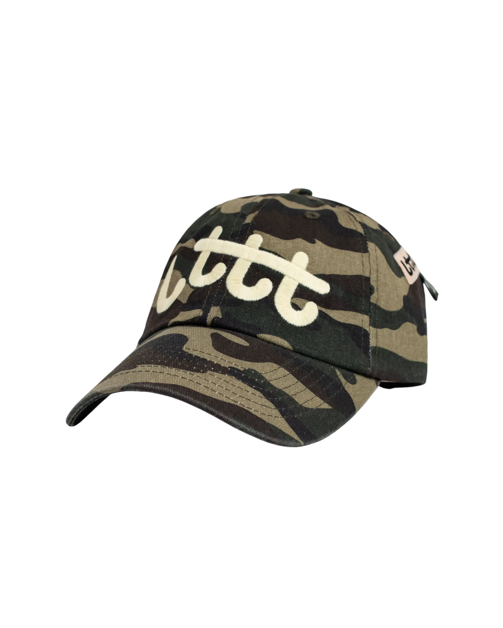 Little Tokyo Table Tennis Broken Logo Strapback Cap Green Camo