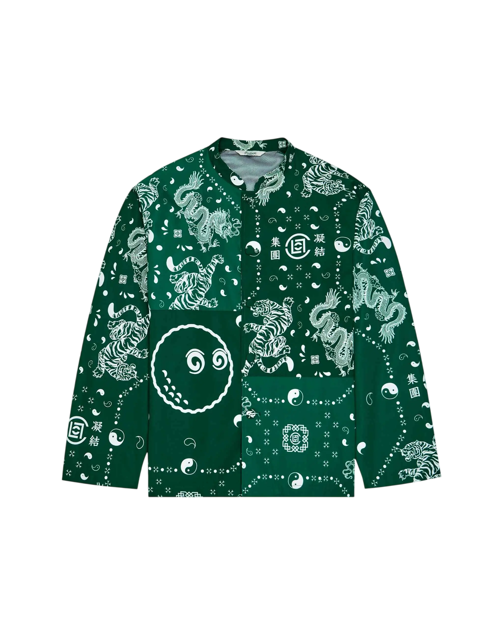 Malbon Golf x Clot Patchwork Jacket Green - M