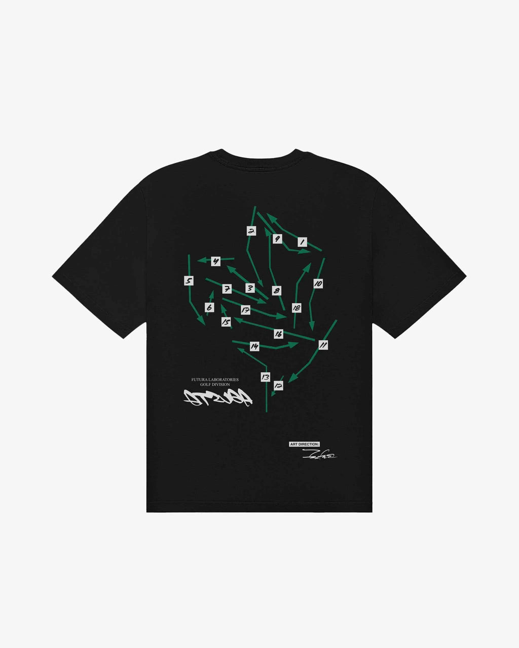 Malbon Golf X Futura Labs Atsuga T-Shirt Black - L