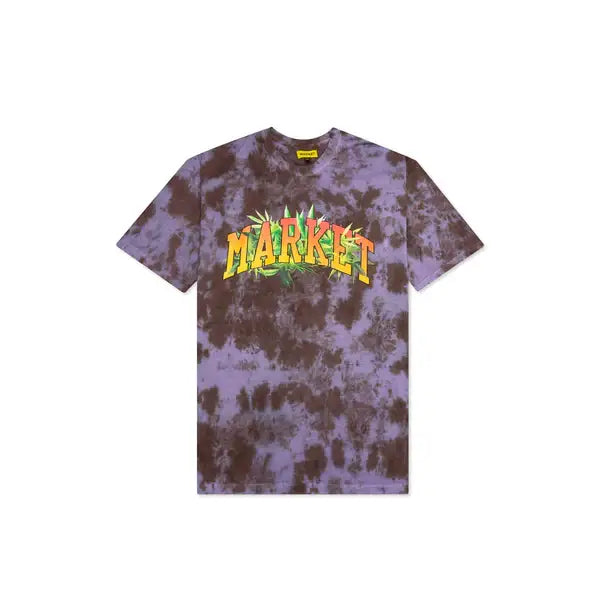 Market Arc Herbal Remedy Tie-Dye T-Shirt Purple - L