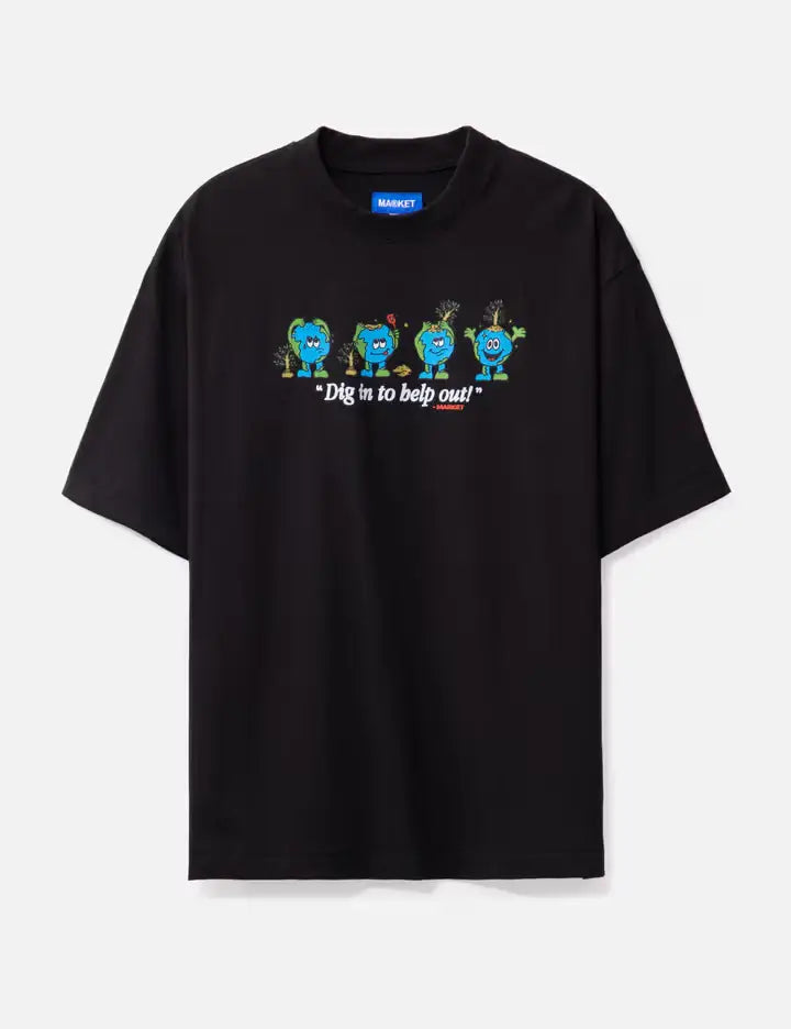Market Dig In T-Shirt Black - L