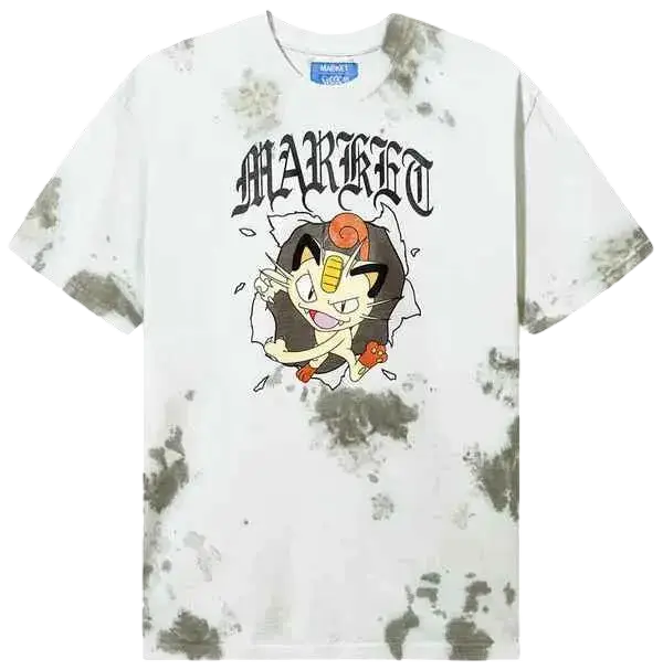 Market Meowth Storm Cloud Tie Dye Tee - M