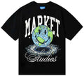 Market Smiley Galaxy T-Shirt Black - L