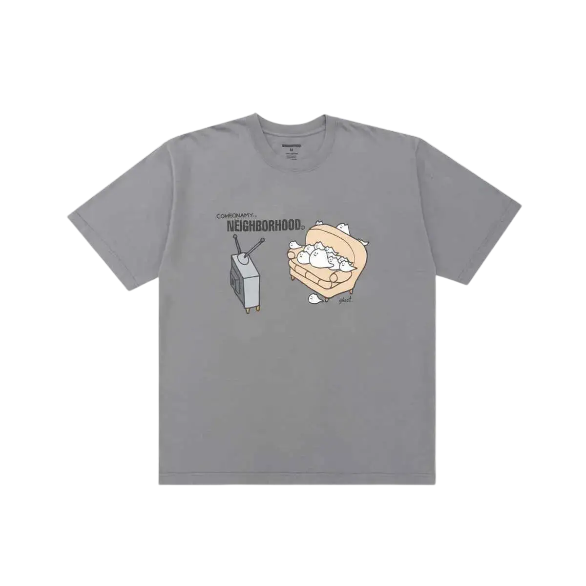 Neighborhood Cat Tee Gray - L