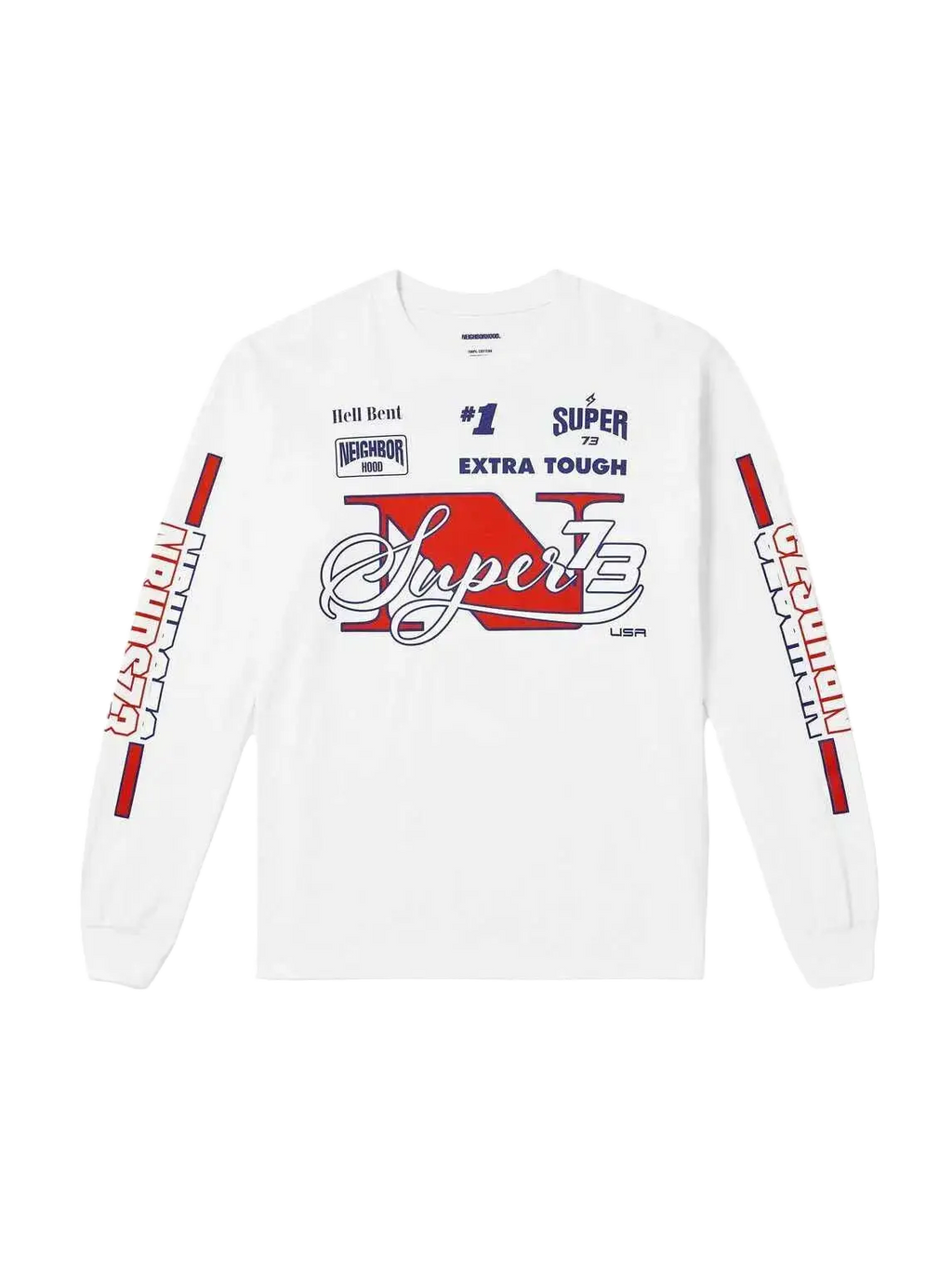 Neighborhood x Super 73 Long Sleeve Tee White - L