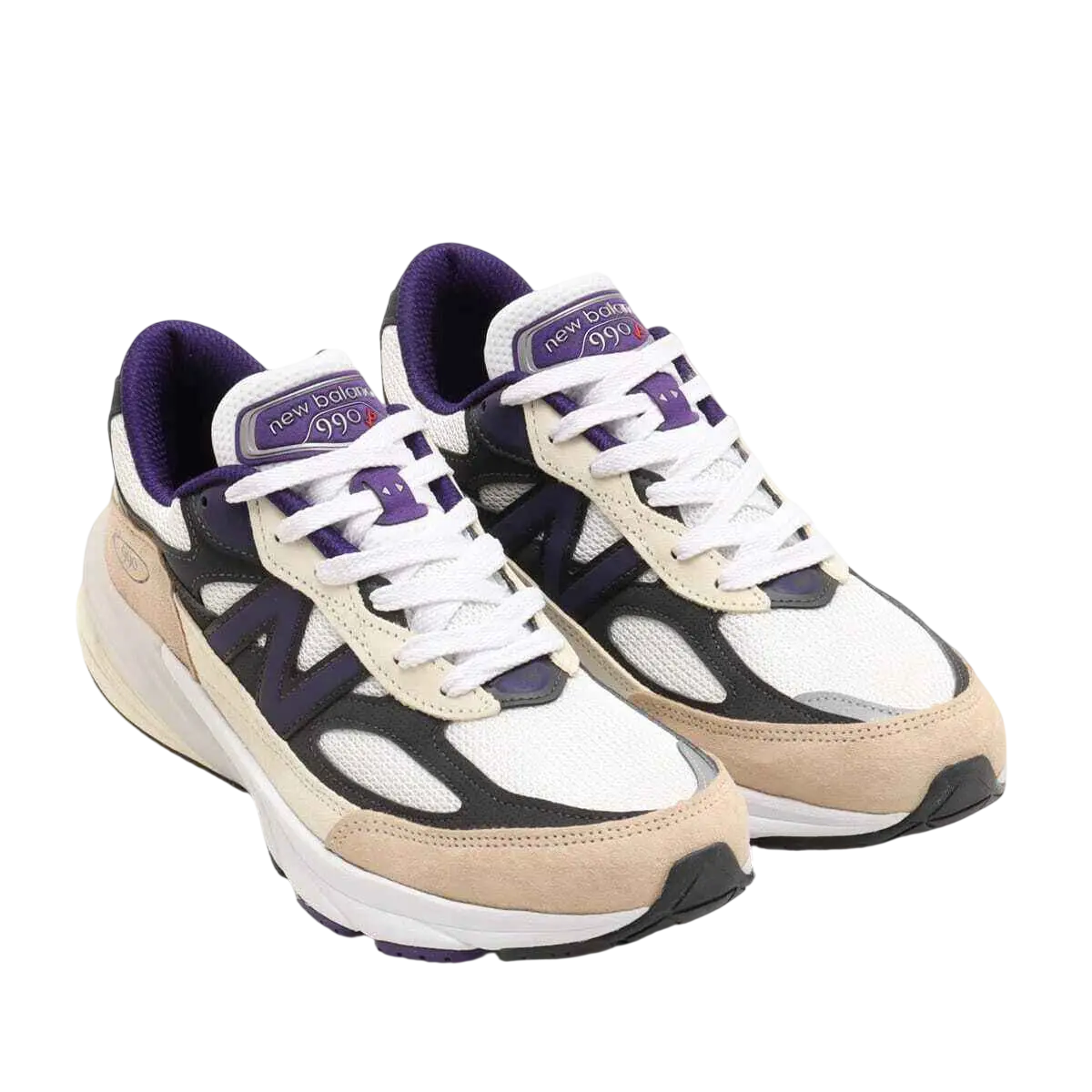 New Balance Teddy Santis Made in USA 990V6 White/Black Plum/Phantom - 10