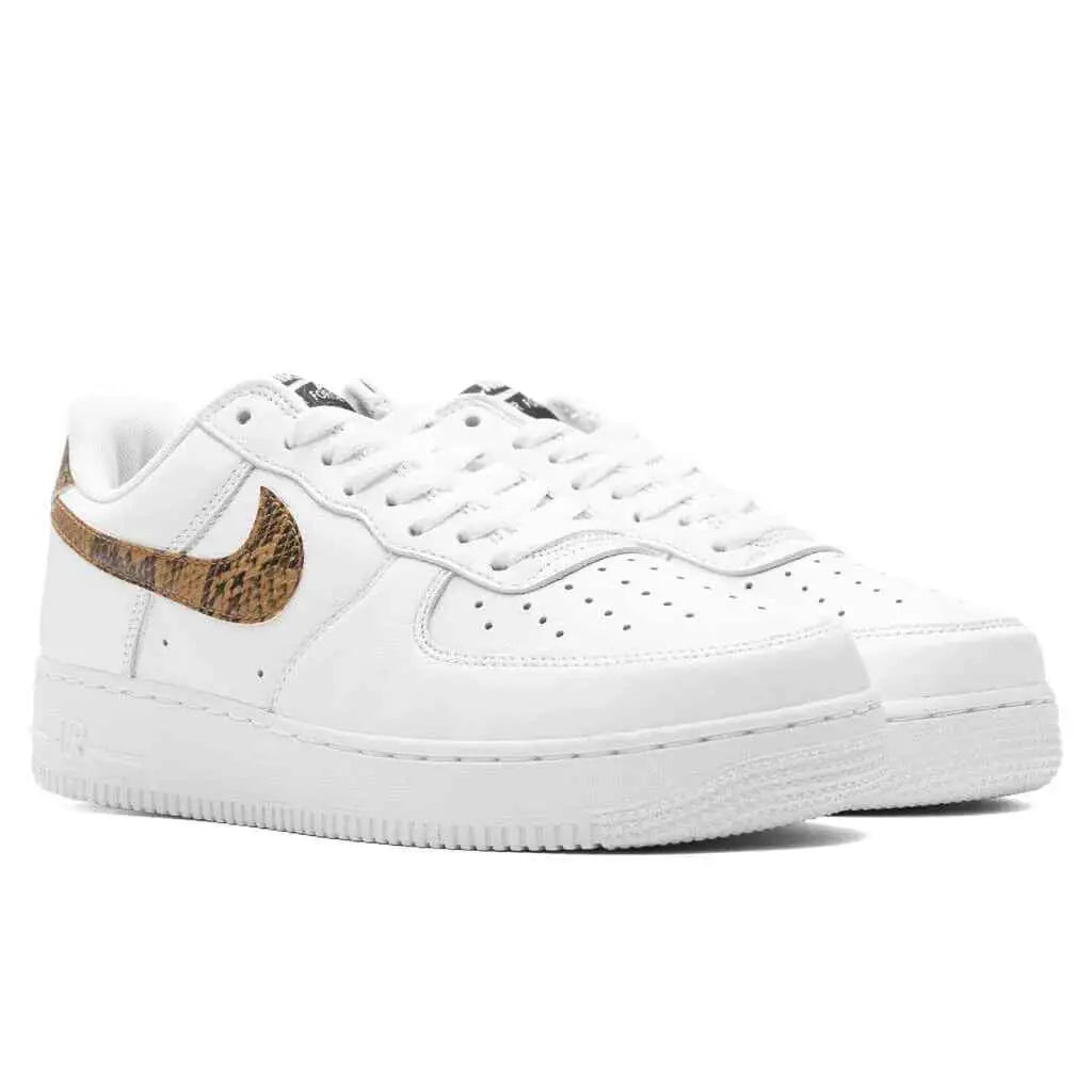 Nike Air Force 1 Low Retro PRM Ivory/Elemental Gold Snake - 10.5 - Sneakers