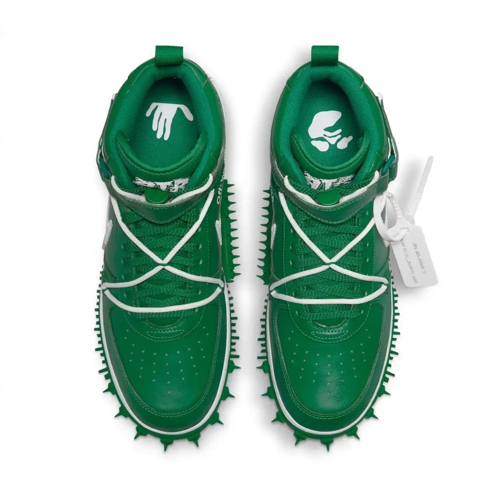 Nike Air Force 1 Mid Off-White Pine Green - 7.5 - Sneakers