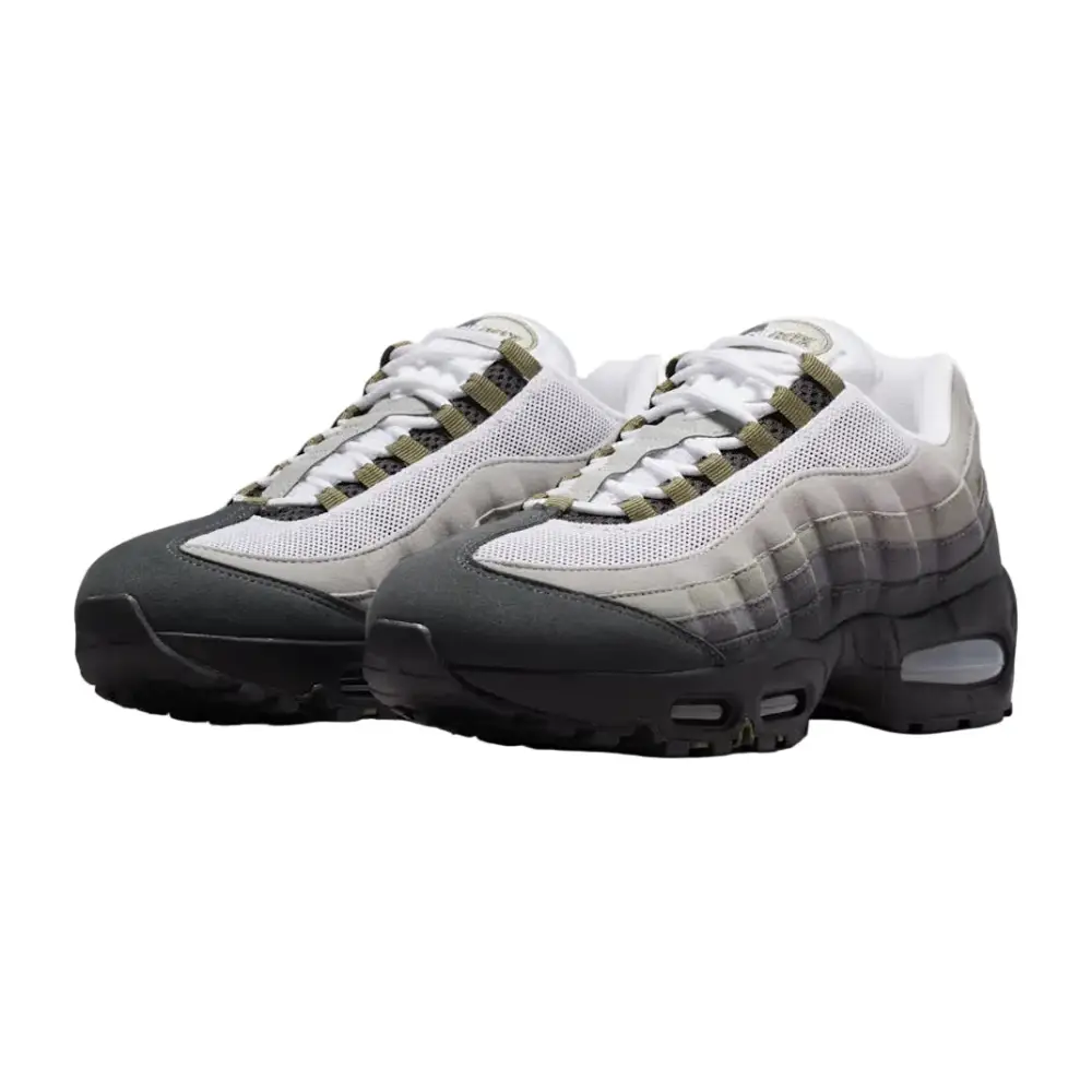 Nike Air Max 95 OG Big Bubble Black Medium Olive Womens - 9 - Sneakers